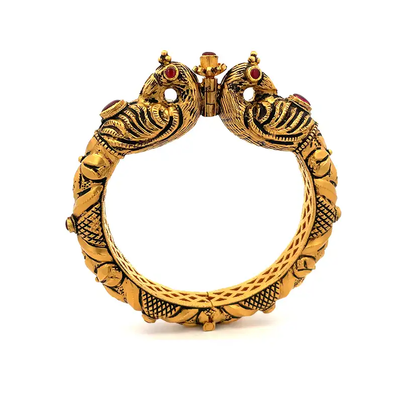 22K Yellow Gold Antique Bangles